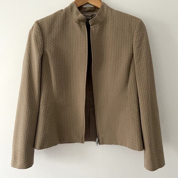 NWT Zanella Textured Full Zip Women's Jacket Blazer Size 8 Made in Italy - Picture 3 of 16